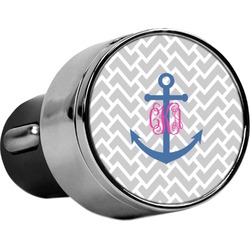 Monogram Anchor USB Car Charger (Personalized)