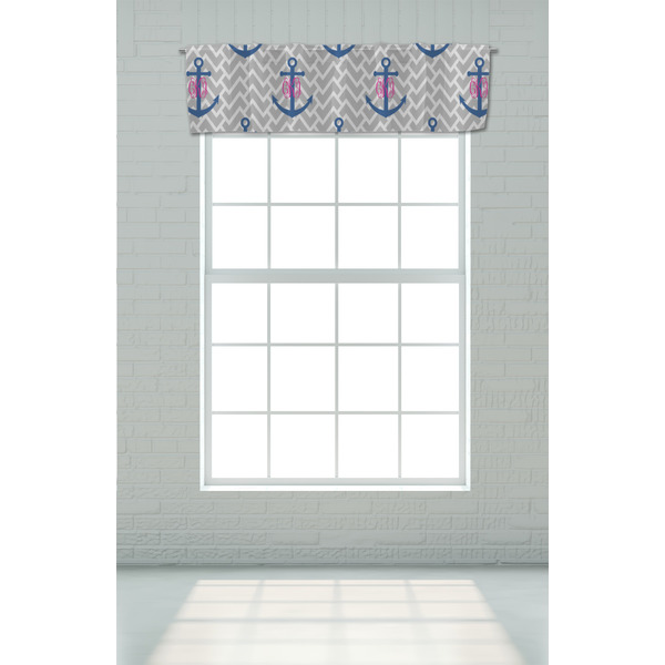 Monogram Anchor Valance - On window