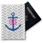 Monogram Anchor Vinyl Passport Holder (Personalized)