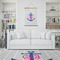 Monogram Anchor Wall Hanging Tapestry - Portrait - IN CONTEXT