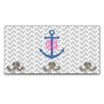 Monogram Anchor Wall Mounted Coat Rack (Personalized)