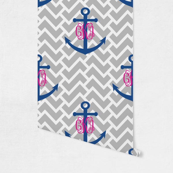 Monogram Anchor Wallpaper on Wall