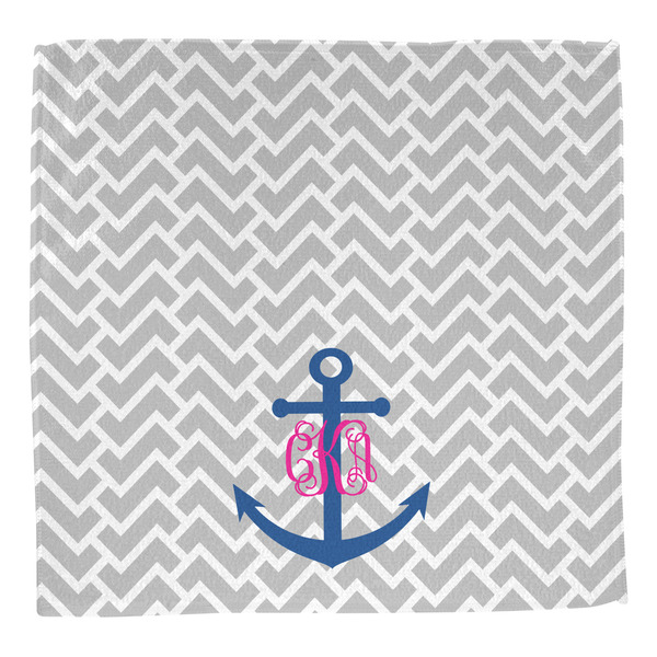 Monogram Anchor Washcloth - Front - No Soap