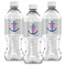 Monogram Anchor Water Bottle Labels - Front View