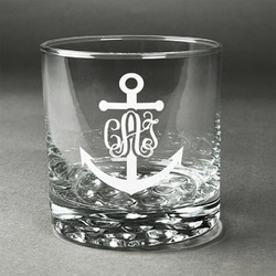 Monogram Anchor Whiskey Glass - Engraved