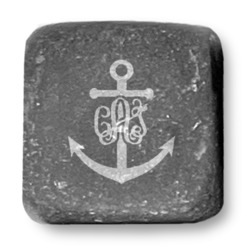 Monogram Anchor Whiskey Stone Set