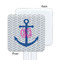 Monogram Anchor White Plastic Stir Stick - Single Sided - Square - Approval