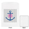 Monogram Anchor White Treat Bag - Front & Back View