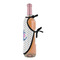 Monogram Anchor Wine Bottle Apron - DETAIL WITH CLIP ON NECK