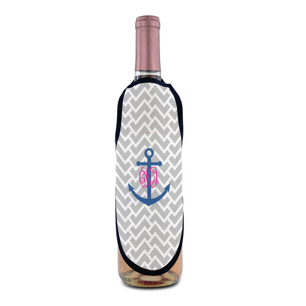 Monogram Anchor Wine Bottle Apron - IN CONTEXT