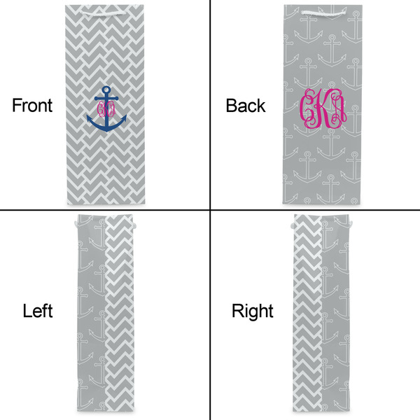 Monogram Anchor Wine Gift Bag - Gloss - Approval