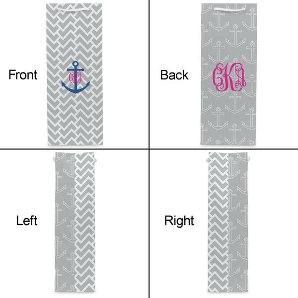 Monogram Anchor Wine Gift Bag - Matte - Approval