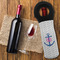 Monogram Anchor Wine Tote Bag - FLATLAY