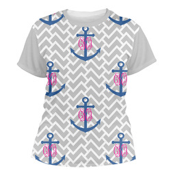 Monogram Anchor Women's Crew T-Shirt - Large (Personalized)
