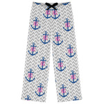 Monogram Anchor Womens Pajama Pants - L (Personalized)