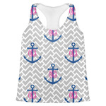 Monogram Anchor Womens Racerback Tank Top - 2X Large (Personalized)