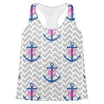Monogram Anchor Womens Racerback Tank Top - X Small (Personalized)