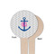 Monogram Anchor Wooden 4" Food Pick - Round - Single Sided - Front & Back
