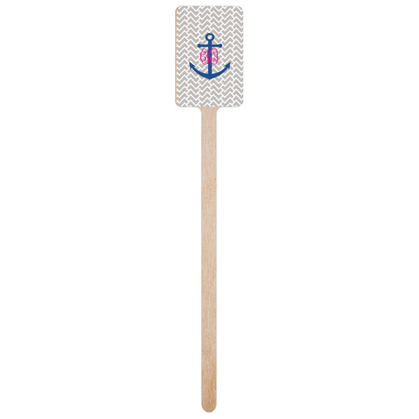 Monogram Anchor Wooden 6.25" Stir Stick - Rectangular - Single Stick