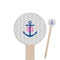 Monogram Anchor Round Wooden Food Picks