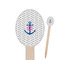 Monogram Anchor Oval Wooden Food Picks