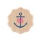 Monogram Anchor Wooden Sticker - Main