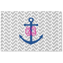 Monogram Anchor Woven Mat (Personalized)