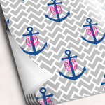 Monogram Anchor Wrapping Paper Sheets - Single-Sided - 20" x 28"