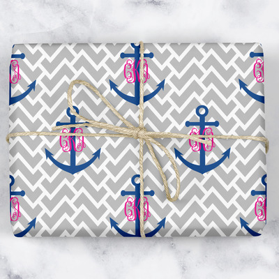 Monogram Anchor Wrapping Paper