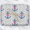Monogram Anchor Wrapping Paper Roll - Matte - Wrapped Box