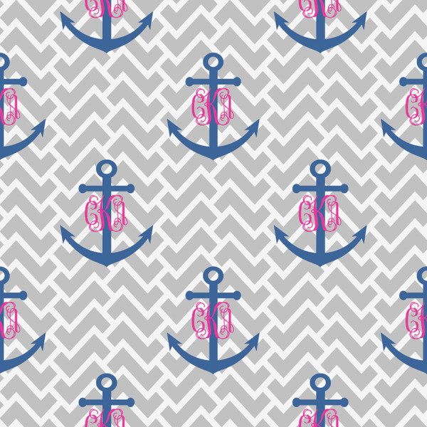 Monogram Anchor Wrapping Paper Square