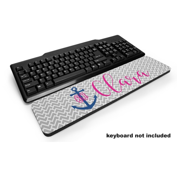 Custom Monogram Anchor Keyboard Wrist Rest (Personalized)