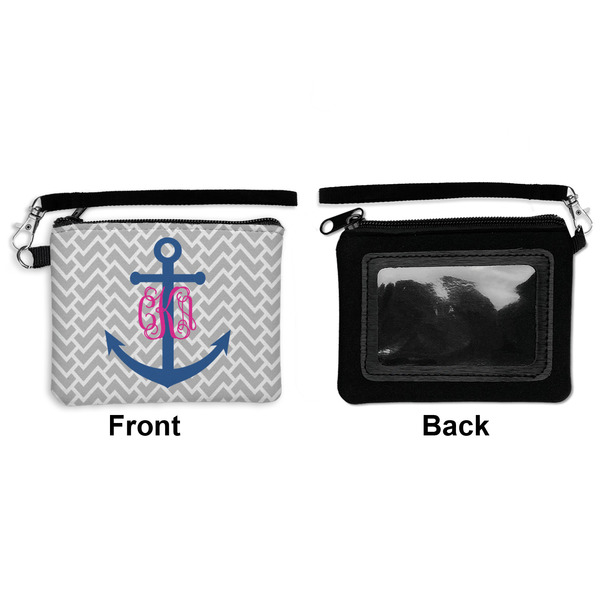 Monogram Anchor Wristlet ID Cases - Front & Back