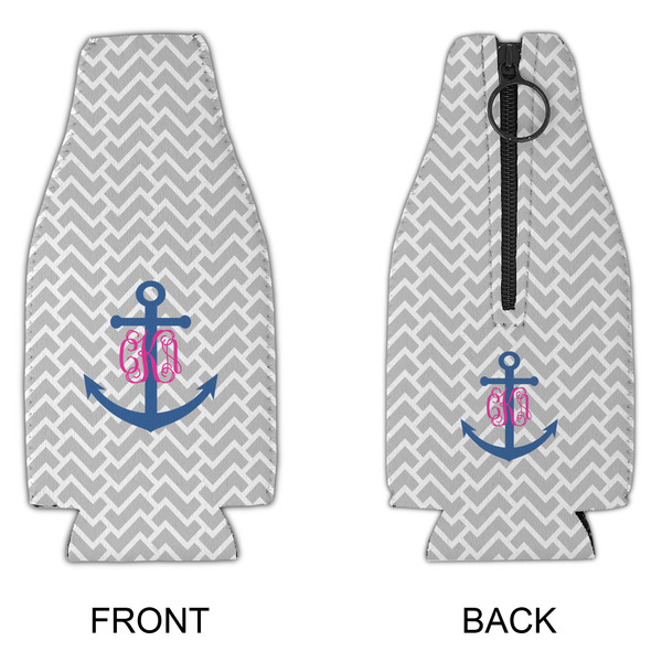 Monogram Anchor Zipper Bottle Cooler - APPROVAL