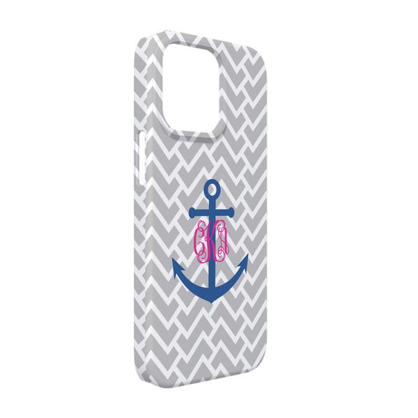 Custom Monogram Anchor iPhone Case - Plastic - iPhone 13