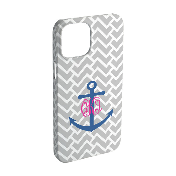 Custom Monogram Anchor iPhone Case - Plastic - iPhone 15