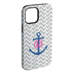 Monogram Anchor iPhone Case - Rubber Lined - iPhone 15 Plus