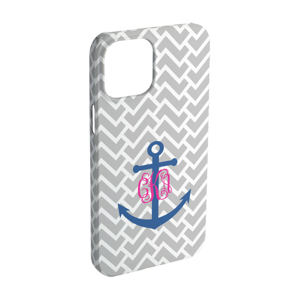 Custom Monogram Anchor iPhone Case - Plastic - iPhone 15 Pro