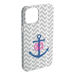 Monogram Anchor iPhone Case - Plastic
