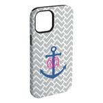 Monogram Anchor iPhone Case - Rubber Lined