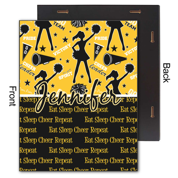 Cheer 11x14 Wood Print - Front & Back View