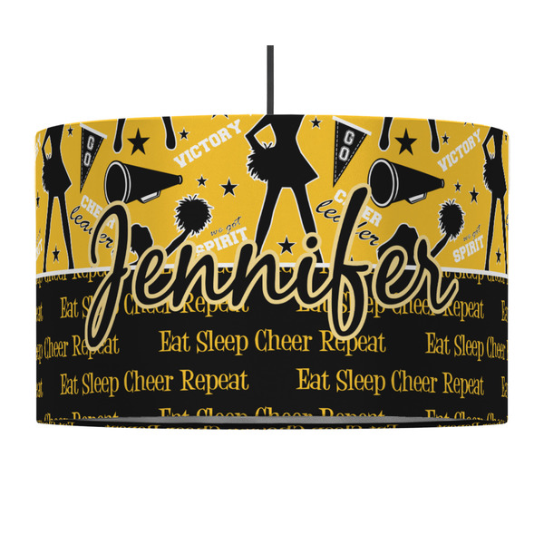 Custom Cheer 12" Drum Pendant Lamp - Fabric (Personalized)