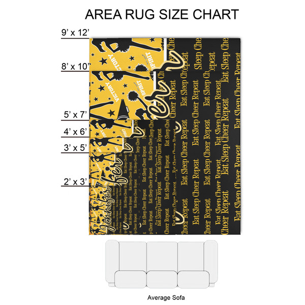 Cheer 2'x3' Indoor Area Rugs - Size Chart