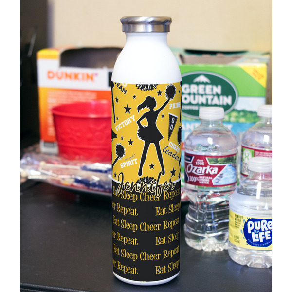 Cheer 20oz Water Bottles - Full Print - In Context