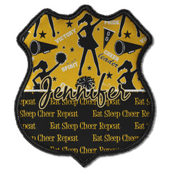 Cheer Iron On Shield Patch C w/ Name or Text