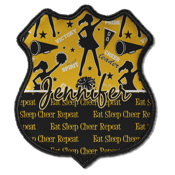 Custom Cheer Iron On Shield Patch C w/ Name or Text