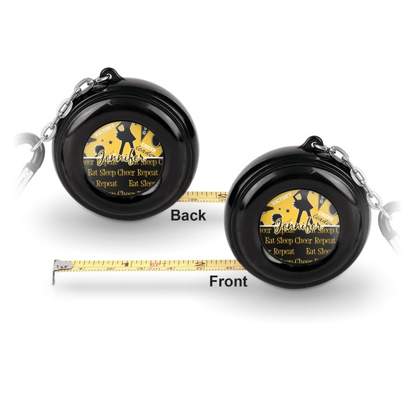 Cheer 6-Ft Pocket Tape Measure with Carabiner Hook - Front and Back