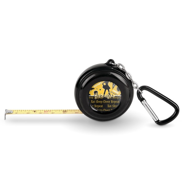 Custom Cheer Pocket Tape Measure - 6 Ft w/ Carabiner Clip (Personalized)