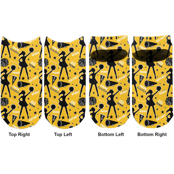 Cheer Adult Ankle Socks - Double Pair - Front and Back - Apvl