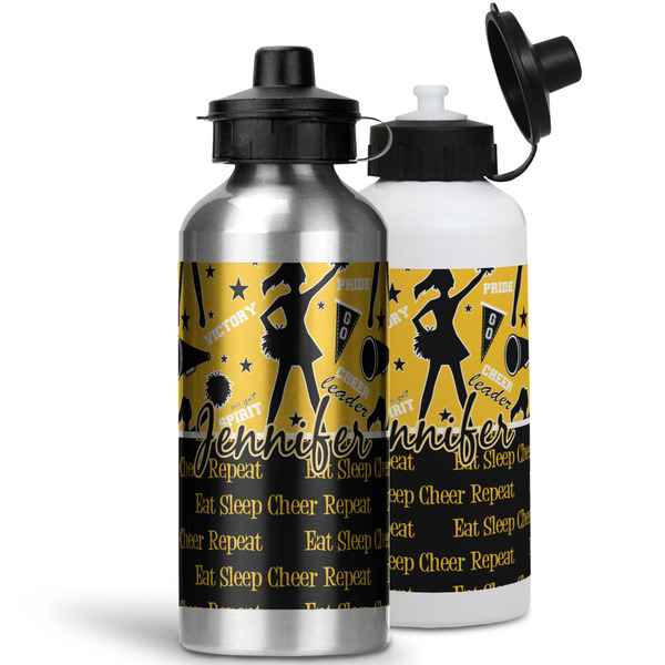 Cheer Aluminum Water Bottles - MAIN (white &silver)